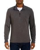Robert Graham Adrift Quarter Zip Waffle Knit Pullover