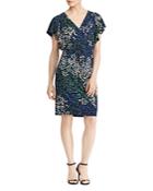 Lauren Ralph Lauren Flutter-sleeve Floral-print Dress