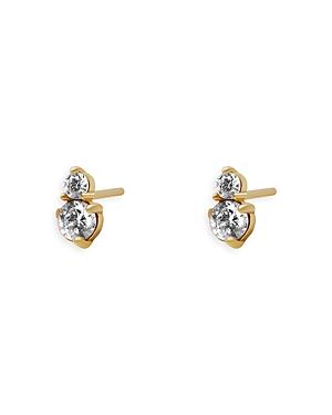 Argento Vivo Cubic Zirconia Layered Stud Earrings In 14k Gold Plated