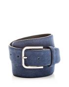 Canali Embossed Suede Belt