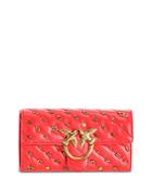 Pinko Love Quilted Leather Wallet Crossbody