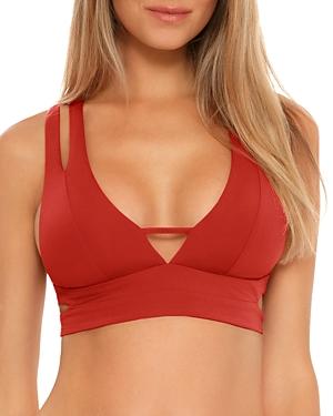 Becca By Rebecca Virtue Color Code Split Strap Bikini Top