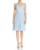 Aqua Fit-and-flare Lace Midi Dress - 100% Exclusive
