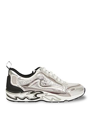Sandro Women's H21flame Silver Trainer Sneakers