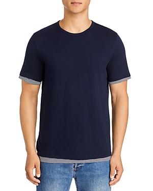 Vince Double Layer Striped Tee