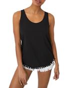 French Connection Pom Pom Trim Top