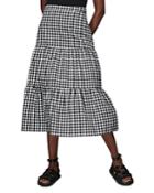 Whistles Tiered Gingham Skirt