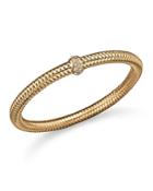 Roberto Coin 18k Yellow Gold Primavera Stretch Bracelet With Diamonds