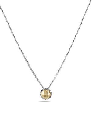 David Yurman Chatelaine Necklace With Gold Dome And 18k Gold