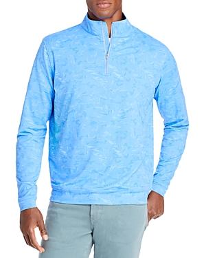 Peter Millar Perth Tropical Camo Quarter Zip Performance Pullover
