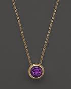 Amethyst Bezel Set Pendant Necklace In 14k Yellow Gold, 17 - 100% Exclusive