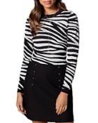 Karen Millen Zebra Stripe Sweater