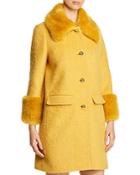 Kate Spade New York Faux-fur Collar Coat