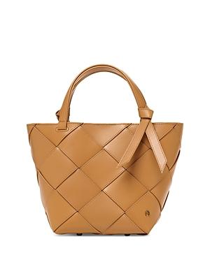 Etienne Aigner Ella Small Woven Leather Satchel