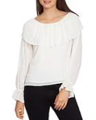 1.state Embroidered Overlay Top