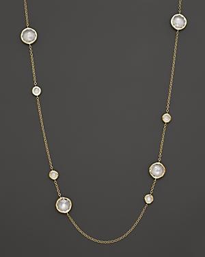 Ippolita 18k Gold Lollipop Station Necklace In Clear Quartz, 37