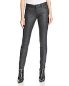 Burberry Coated Skinny Jeans In Black