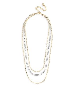 Baublebar Hera Two Tone Nested Rectangular Link Necklace, 18