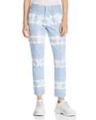 Blanknyc Tie-dye Straight-leg Jeans In Blue/white - 100% Exclusive