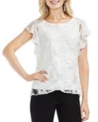 Vince Camuto Sequin-floral Top