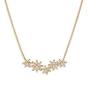 David Yurman Starburst Cluster Station Necklace In 18k Yellow Gold With Diamonds, 17