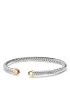 David Yurman Cable Kids Birthstone Bracelet With Garnet & 14k Gold