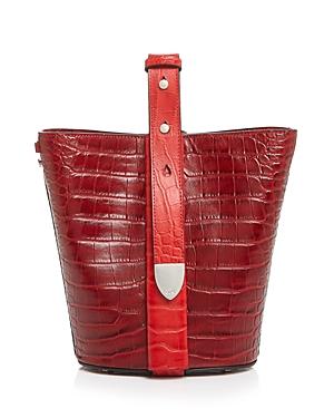 324 New York Anni Croc-embossed Convertible Bucket Bag