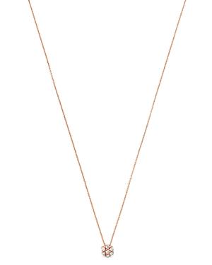 Bloomingdale's Diamond Cluster Pendant Necklace In 14k Rose Gold, 0.15 Ct. T.w. - 100% Exclusive