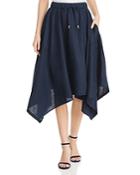 Donna Karan New York Linen Handkerchief-hem Skirt