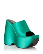 Versace Women's Raso Slip On Platform Wedge Sandals