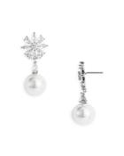 Aqua Imitation Pearl Drop Statement Earrings - 100% Exclusive