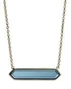 Bloomingdale's London Blue Topaz Bar Necklace In 14k Yellow Gold, 17 - 100% Exclusive