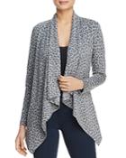 B Collection By Bobeau Amie Leopard Print Draped Open Cardigan