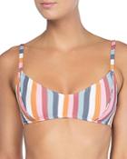 Peony Striped Bralette Bikini Top