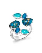 Ippolita Sterling Silver Rock Candy Mixed Turquoise And Doublet Bypass Ring