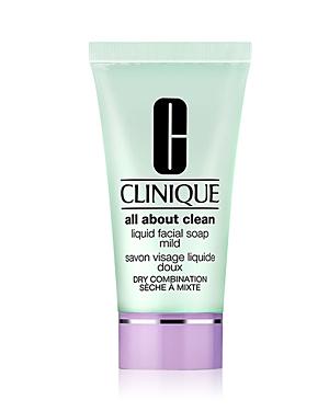 Clinique Mini All About Clean Liquid Facial Soap Mild For Dry To Dry/combination Skin 1 Oz.