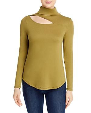 Cupio Cut Out Mock Neck Shirt