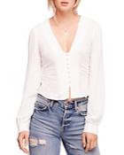 Free People Maise Shirred-detail Top