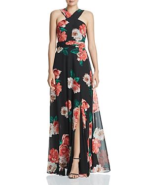 Laundry By Shelli Segal Floral Chiffon Gown