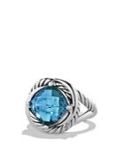 David Yurman Infinity Ring With Hampton Blue Topaz