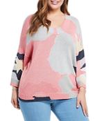 Nic+zoe Plus Citrus Splash Sweater