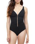 Profile By Gottex V Neck One Piece Swimsuit