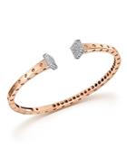 Roberto Coin 18k White And Rose Gold Pois Moi Chiodo Bangle With Diamonds - 100% Exclusive