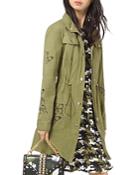 Michael Michael Kors Butterfly-embroidered Cargo Jacket