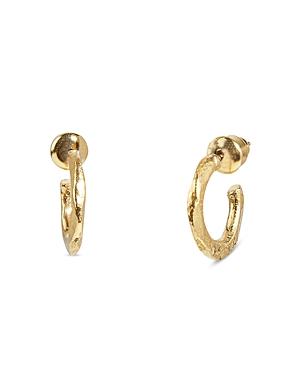 Gurhan 24k Yellow Gold Thor Hammered Hoop Earrings