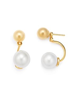 Mateo 14k Yellow Gold Cultured Freshwater Pearl & Ball Stud Ear Jackets