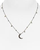 Ela Rae Diamond Moon Pendant Necklace, 18
