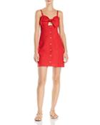 Red Carter Tie-front Cutout Dress