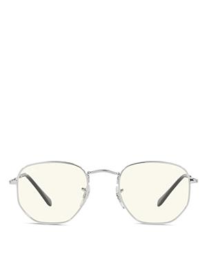 Ray-ban Unisex Hexagonal Blue Light Glasses, 54mm