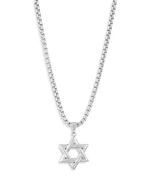 Alberto Amati Sterling Silver Star Of David Pendant Necklace, 20